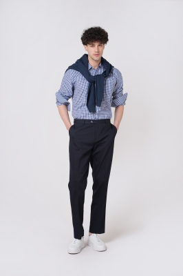 پیراهن آستین بلند چهارخانه مردانه