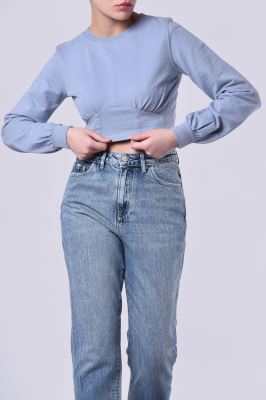 تیشرت آستین بلند ساده زنانه