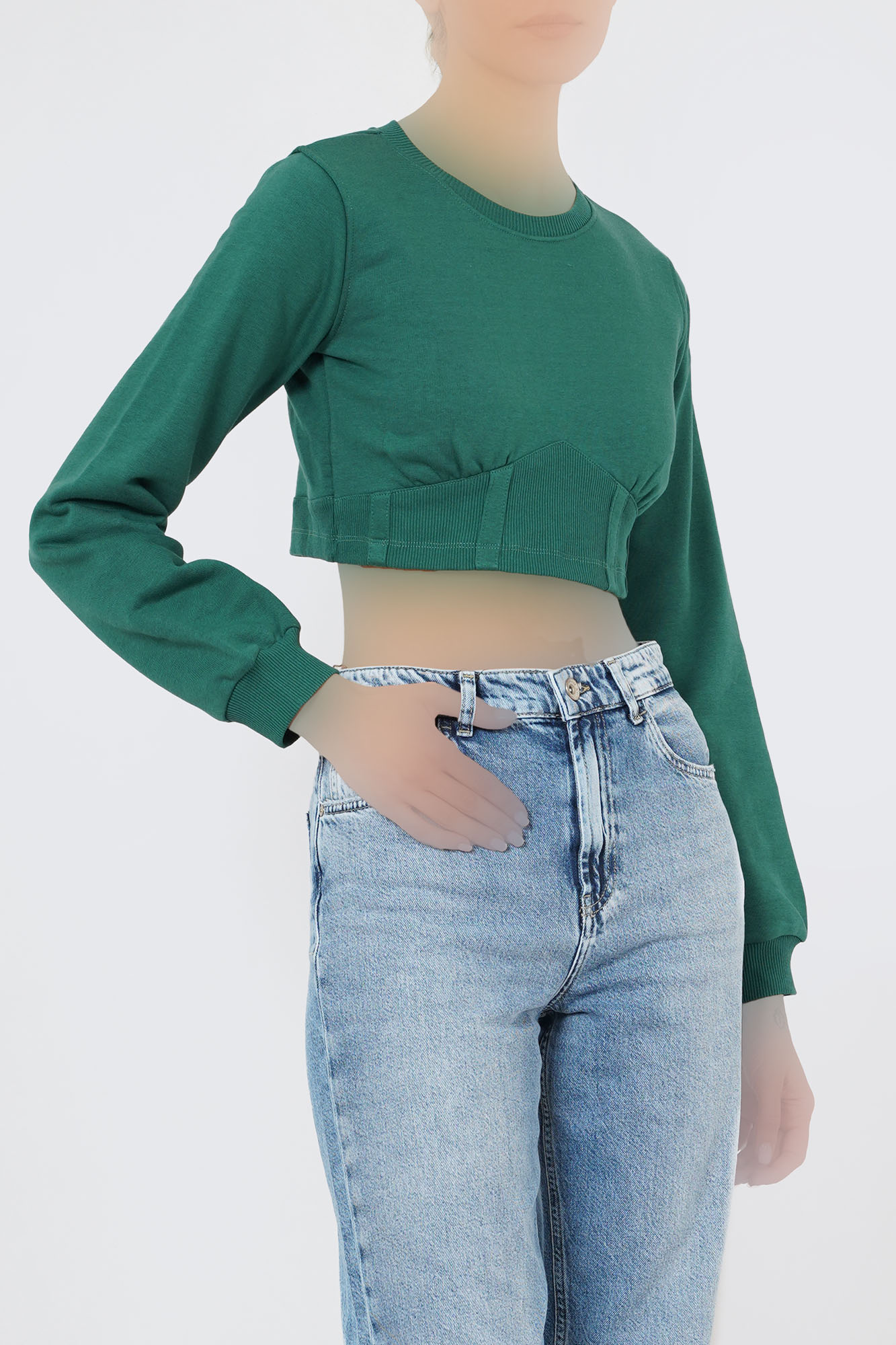 تیشرت آستین بلند ساده زنانه