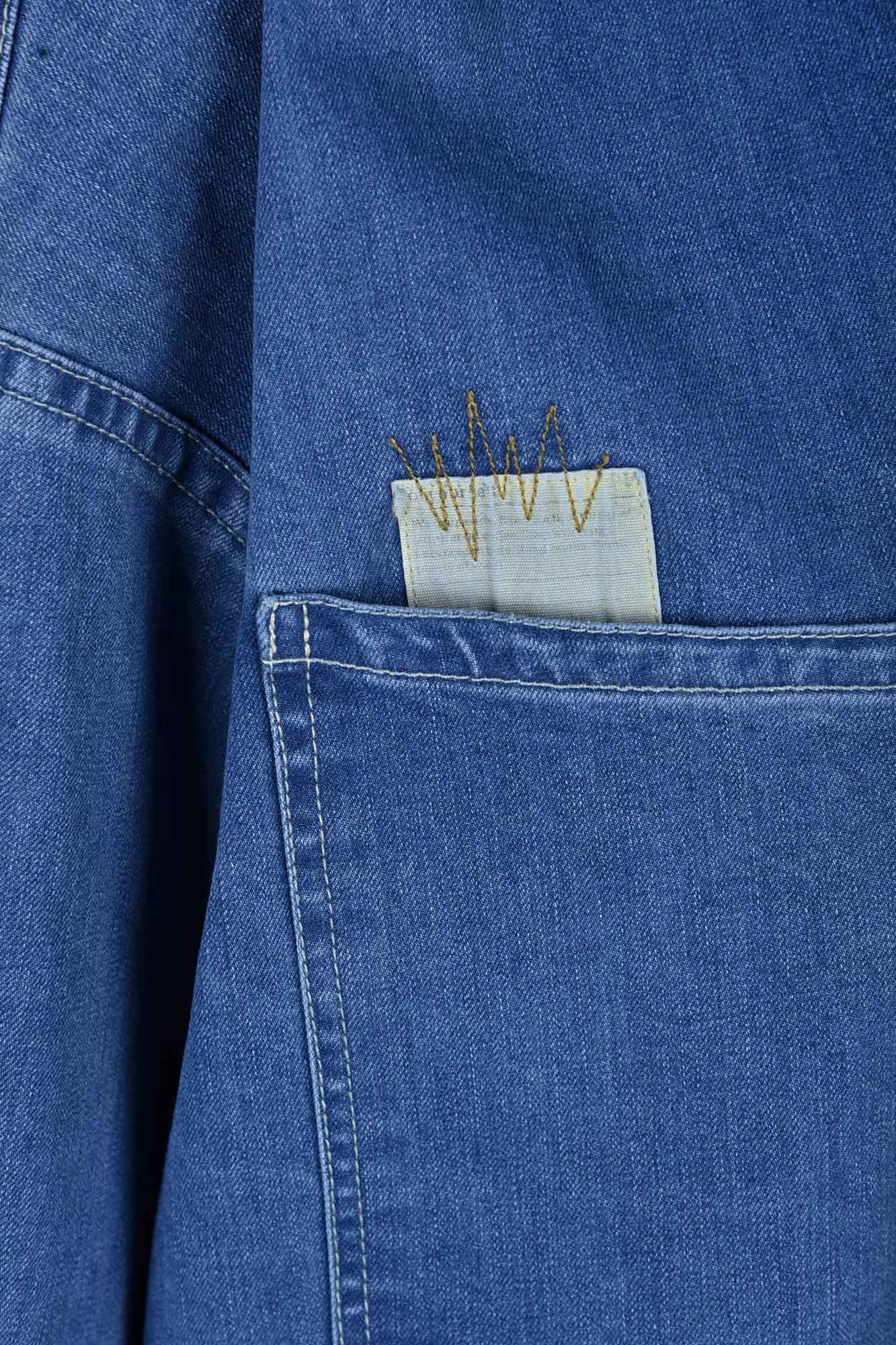 مانتو جین بلند برش دار