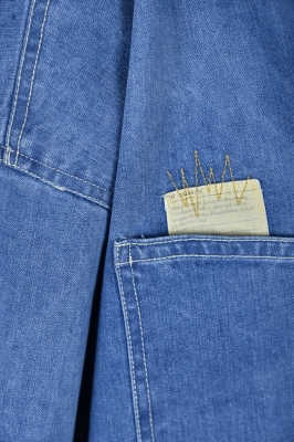 مانتو جین بلند برش دار