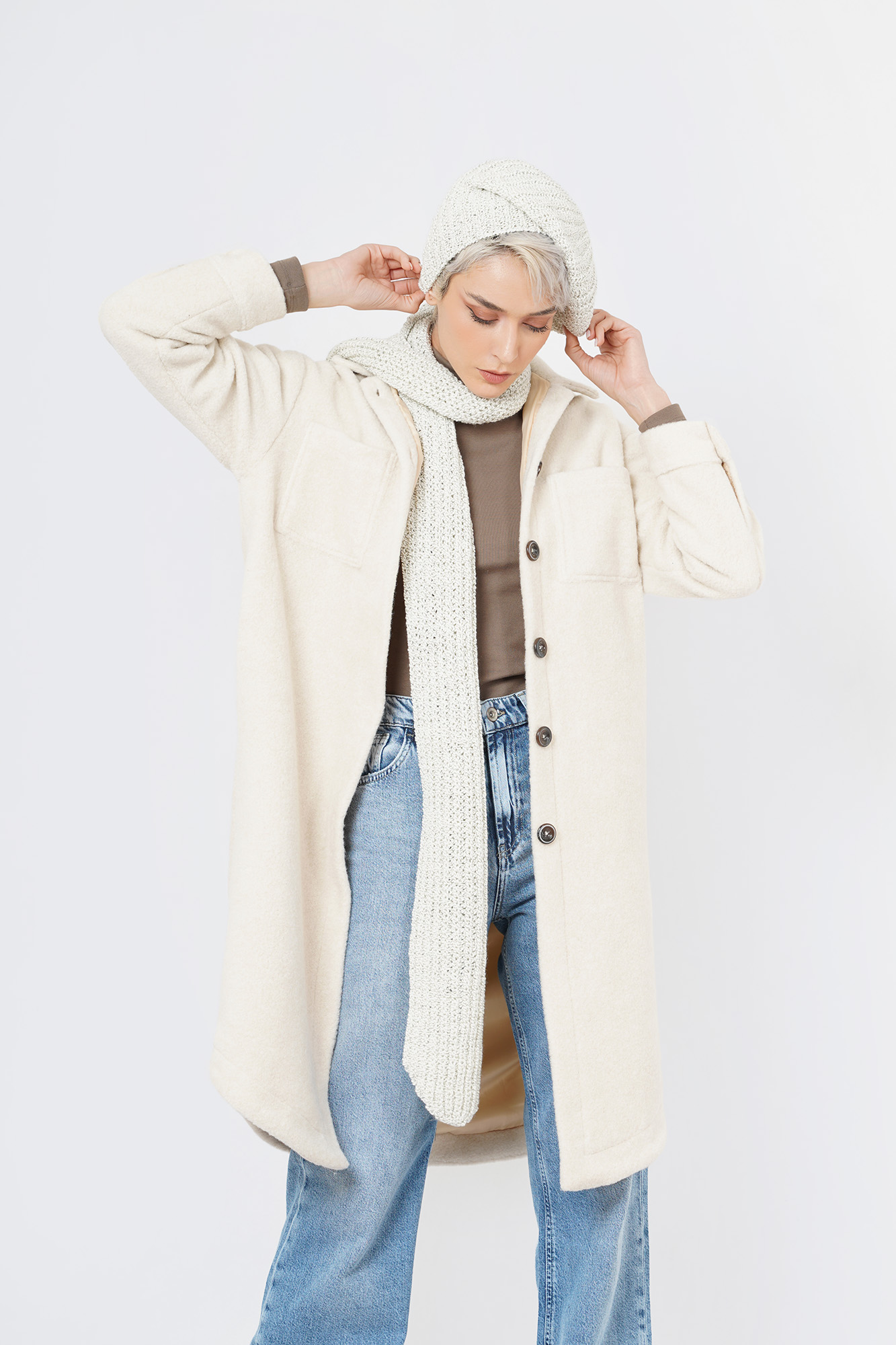 پالتو بلند ساده زنانه