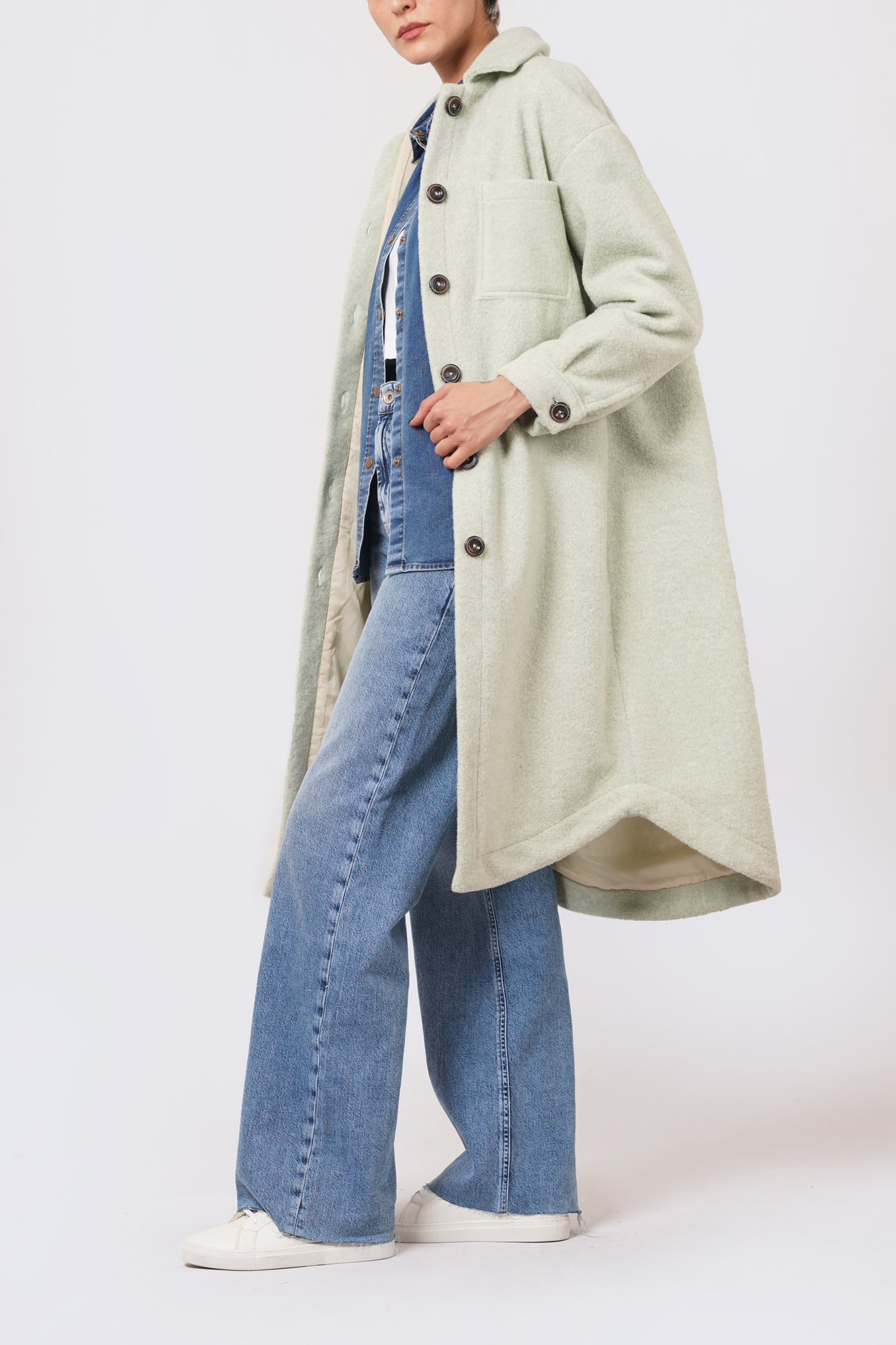 پالتو بلند ساده زنانه