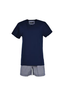 ست تیشرت-شلوارک طرحدار مردانه