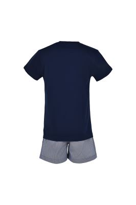 ست تیشرت-شلوارک طرحدار مردانه