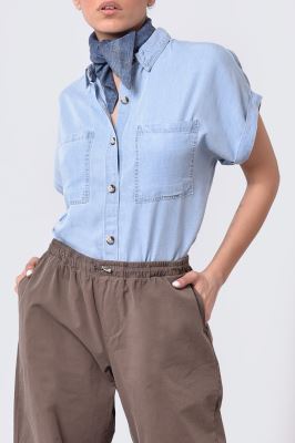 شومیز آستین کوتاه ساده زنانه