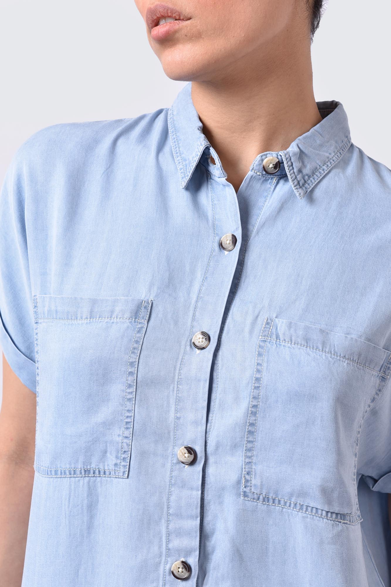 شومیز آستین کوتاه ساده زنانه