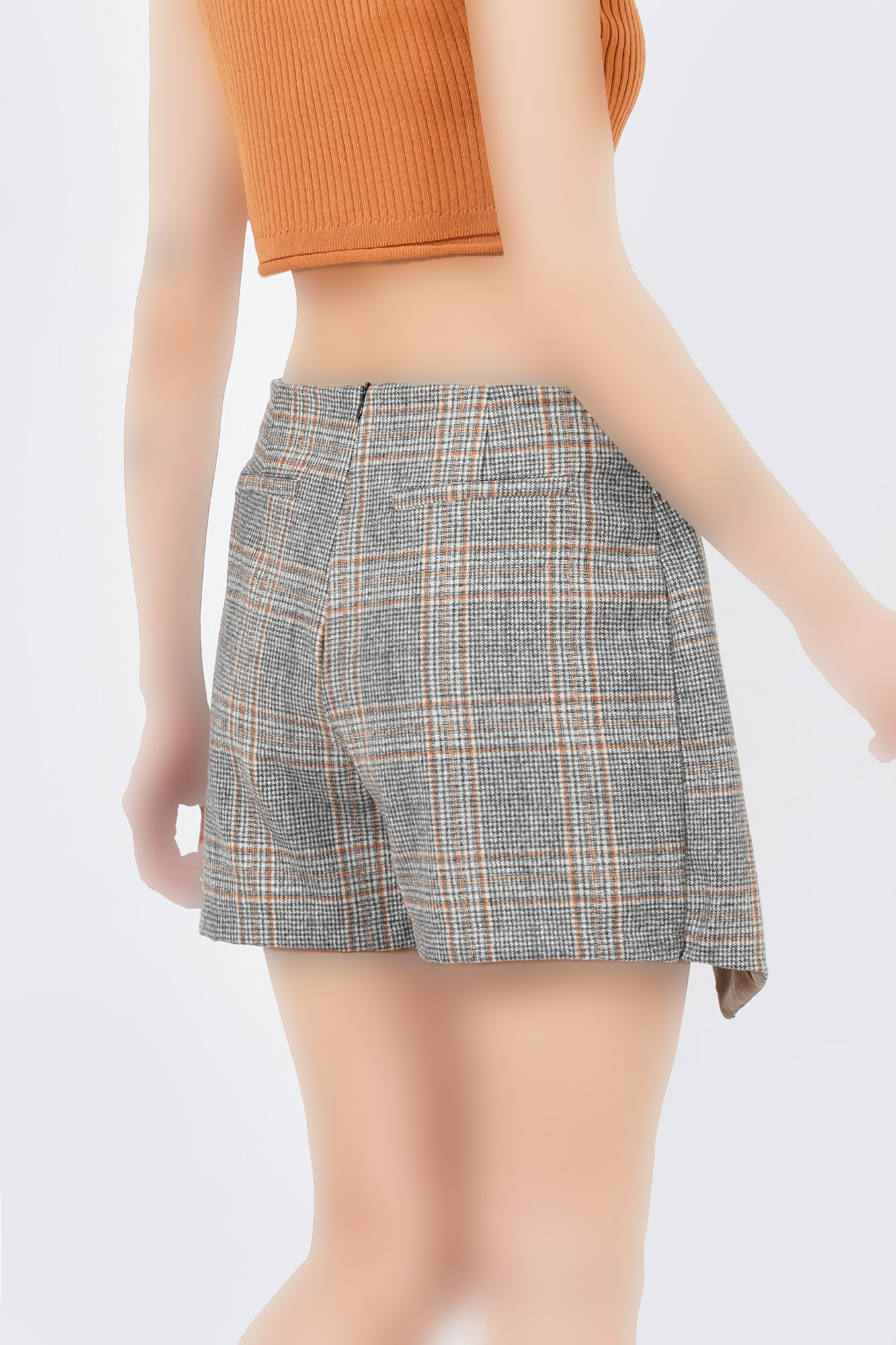 شلوارک چهارخانه زنانه