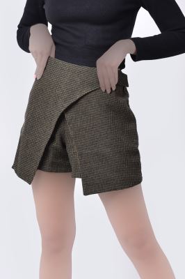 شلوارک چهارخانه زنانه