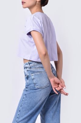 تیشرت آستین کوتاه چاپی زنانه