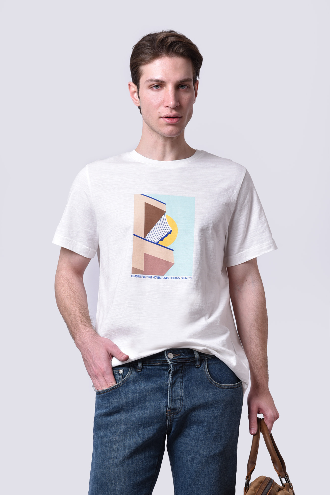 تیشرت آستین کوتاه چاپی مردانه