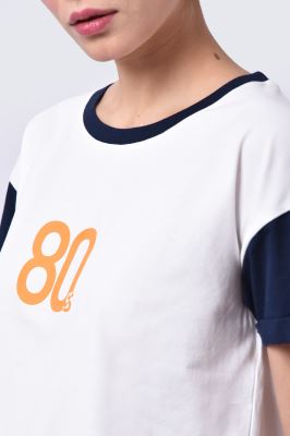 تیشرت آستین کوتاه چاپی زنانه