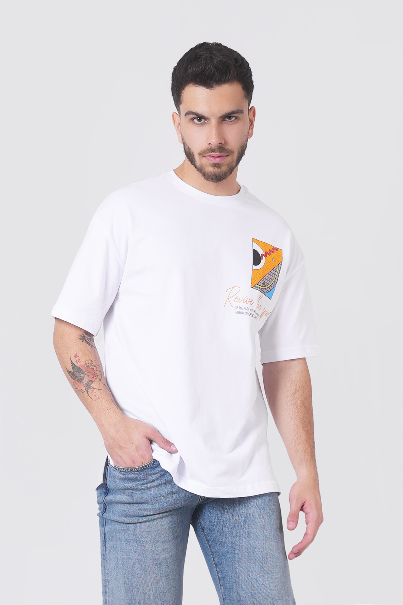 تیشرت آستین کوتاه چاپی مردانه