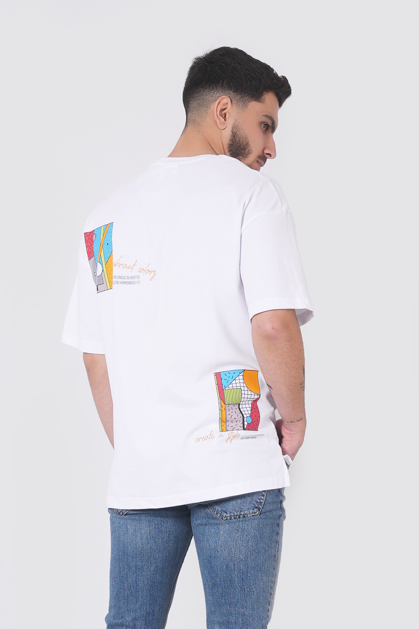 تیشرت آستین کوتاه چاپی مردانه