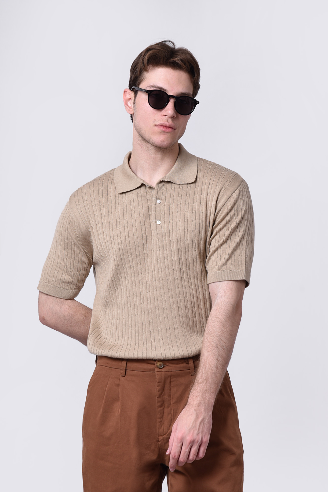 پلوشرت آستین کوتاه طرح دار مردانه