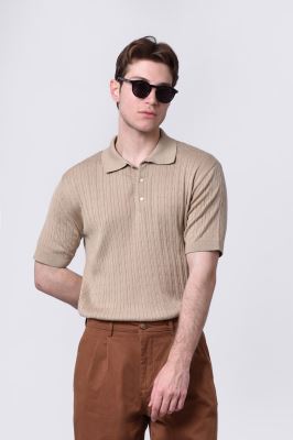 پلوشرت آستین کوتاه طرح دار مردانه