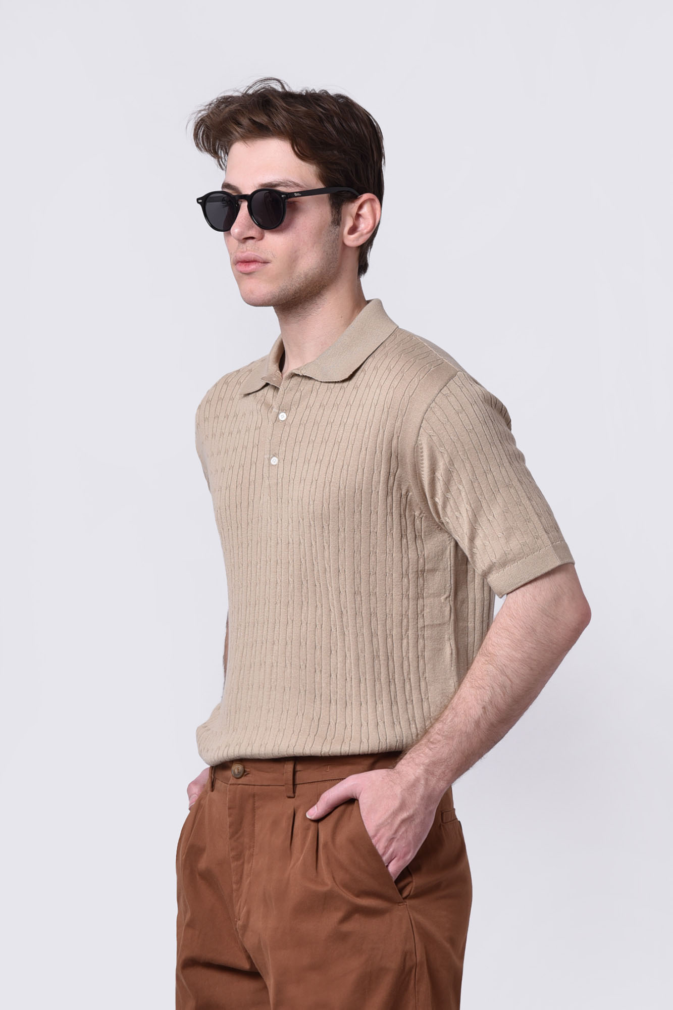 پلوشرت آستین کوتاه طرح دار مردانه