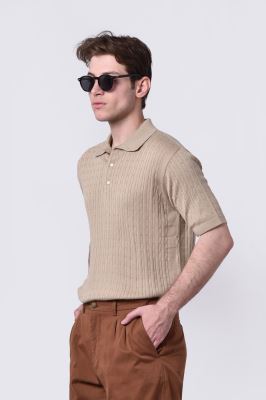 پلوشرت آستین کوتاه طرح دار مردانه