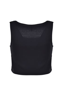 تاپ تیشرتی کراپ ساده زنانه