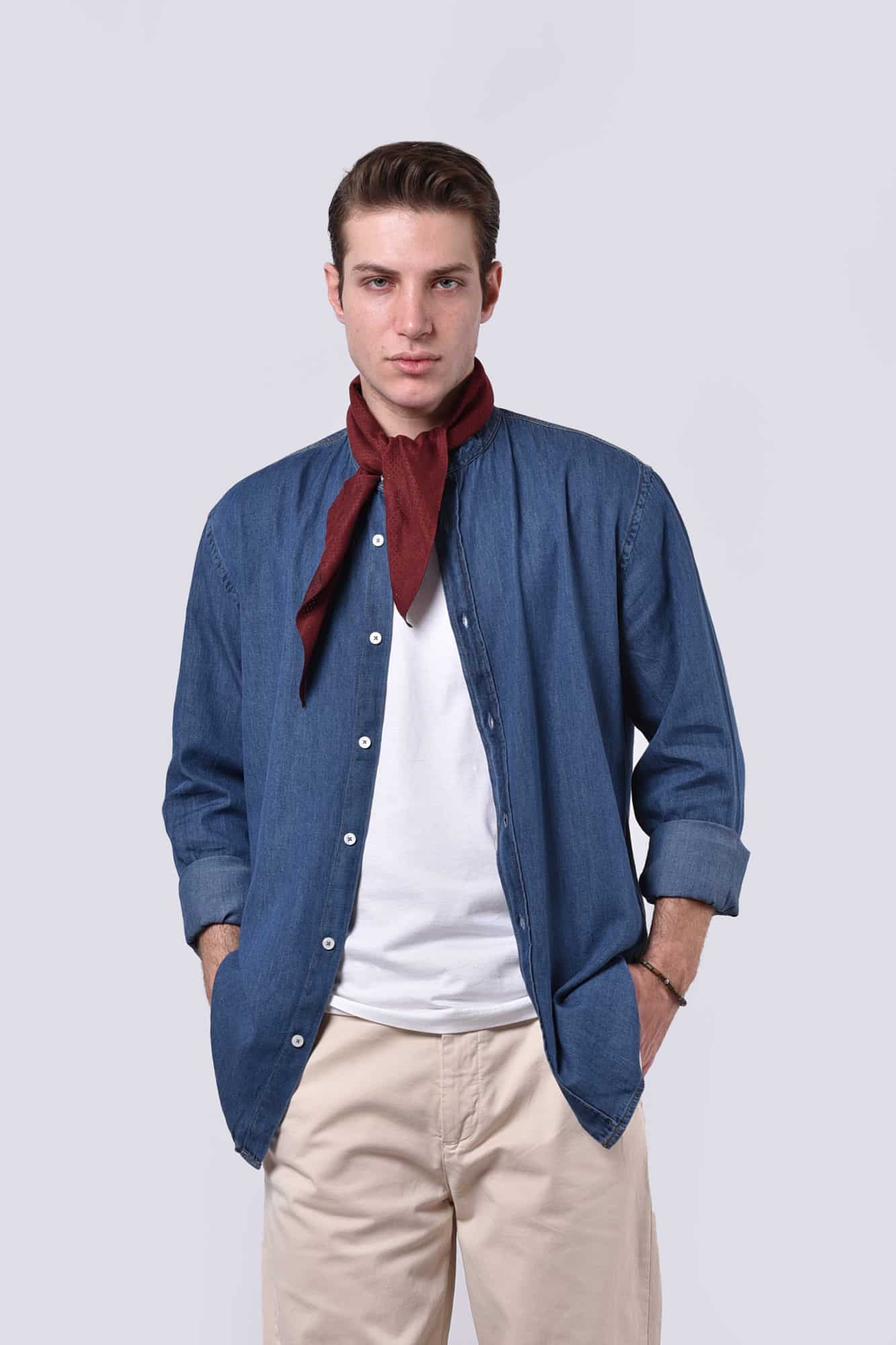 پیراهن آستین بلند ساده مردانه