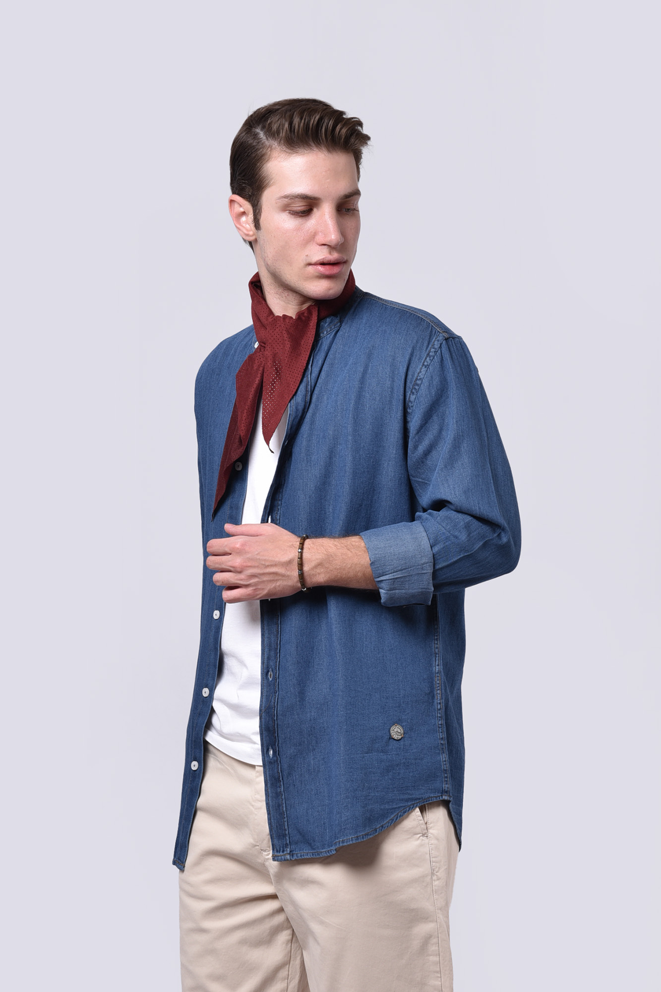 پیراهن آستین بلند ساده مردانه