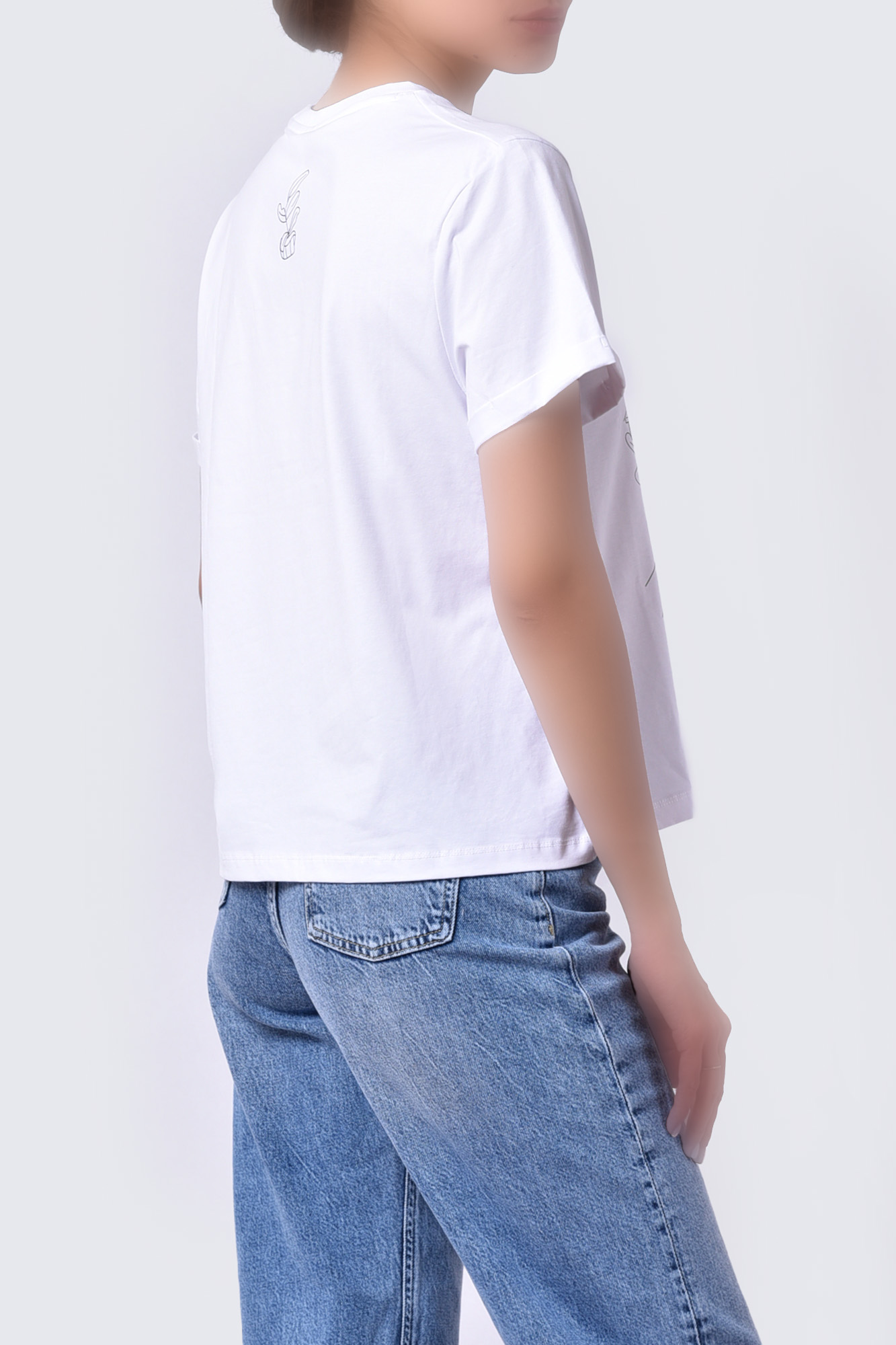 تیشرت آستین کوتاه چاپی زنانه