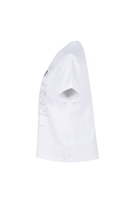 تیشرت آستین کوتاه چاپی زنانه