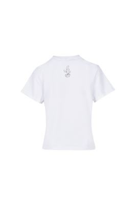 تیشرت آستین کوتاه چاپی زنانه