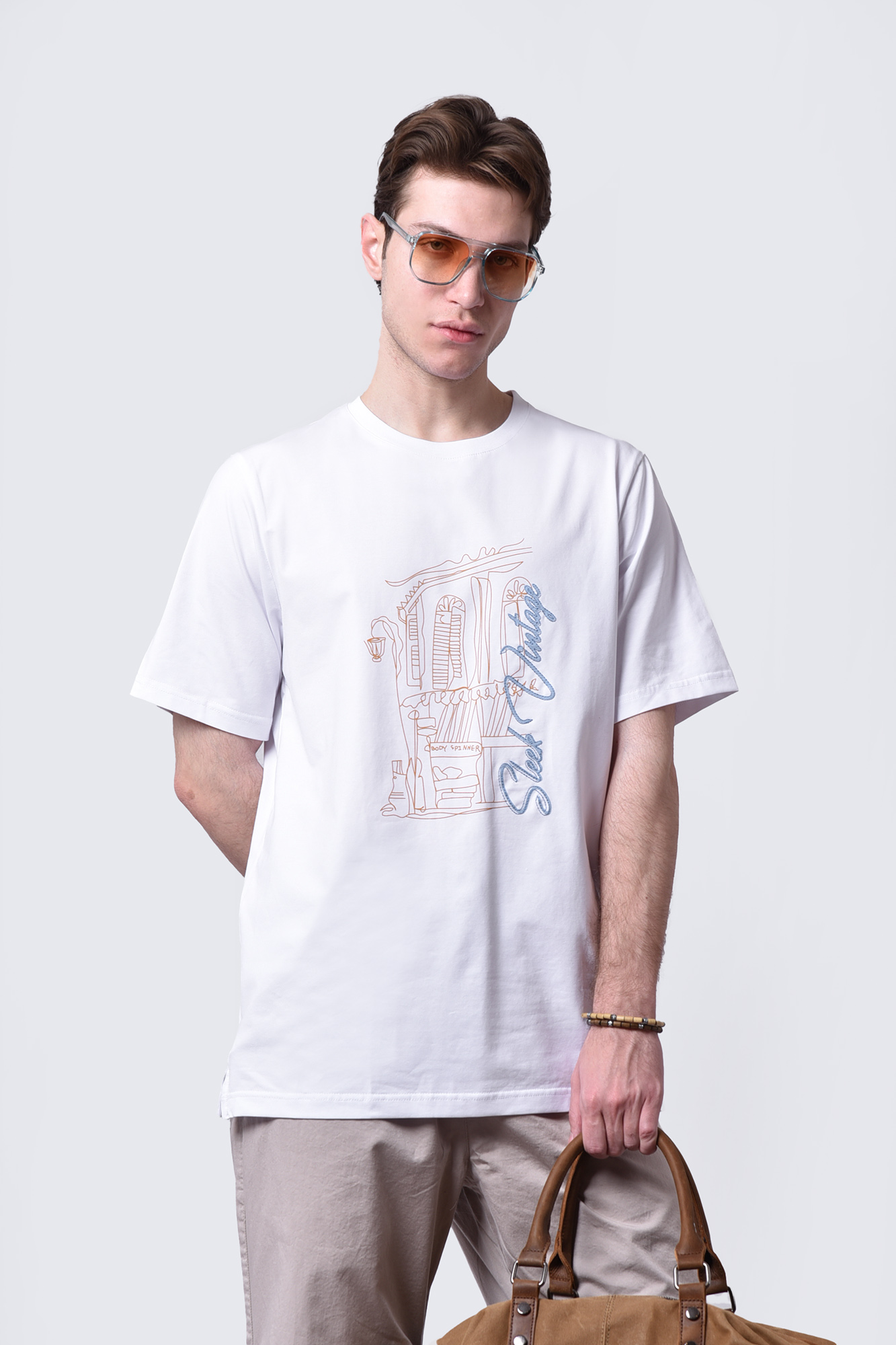 تیشرت آستین کوتاه چاپی مردانه