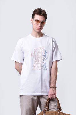 تیشرت آستین کوتاه چاپی مردانه