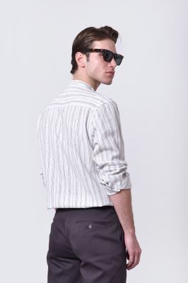 پیراهن آستین بلند طرحدار مردانه