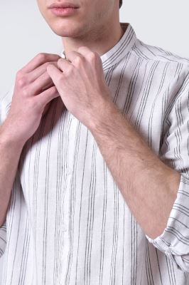 پیراهن آستین بلند طرحدار مردانه