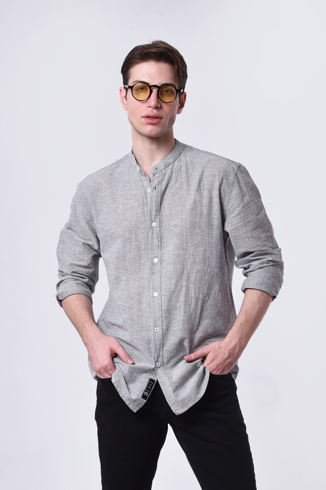 پیراهن آستین بلند طرحدار مردانه