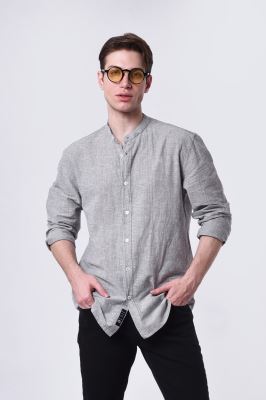 پیراهن آستین بلند طرحدار مردانه