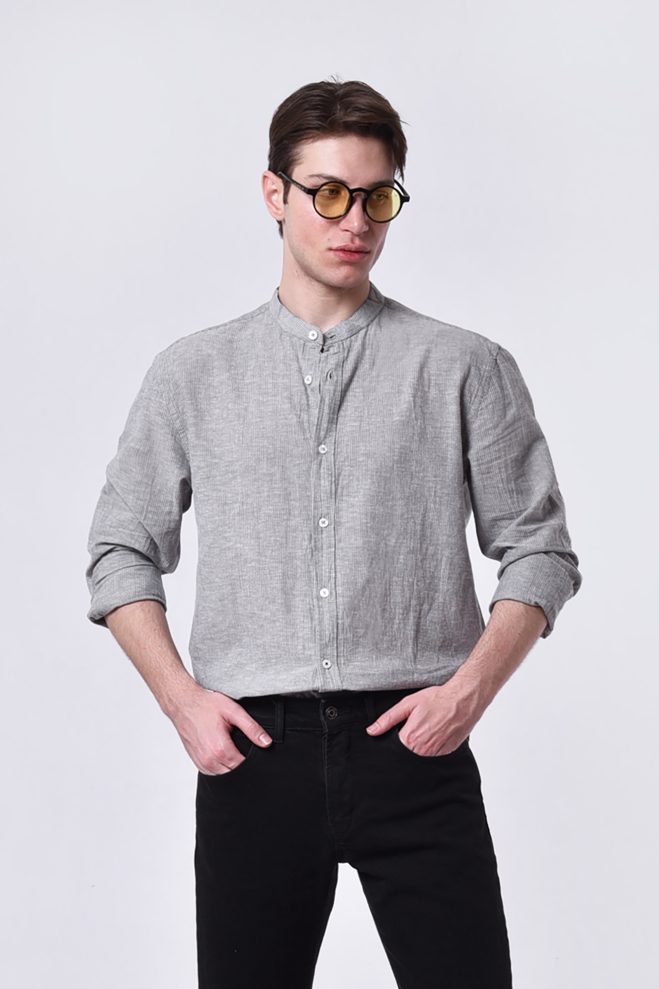 پیراهن آستین بلند طرحدار مردانه