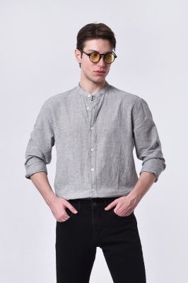 پیراهن آستین بلند طرحدار مردانه