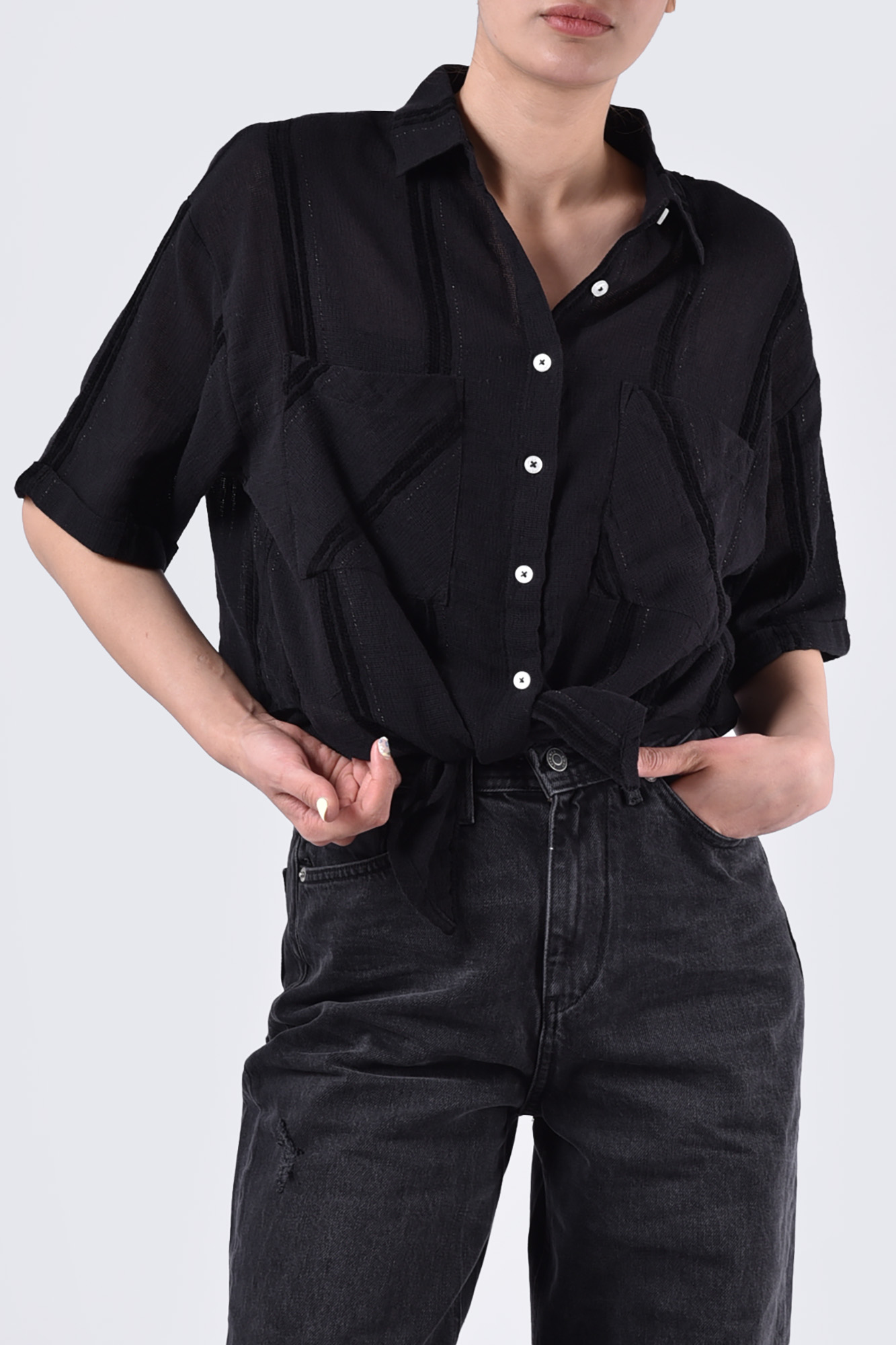 شومیز آستین کوتاه ساده زنانه