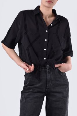 شومیز آستین کوتاه ساده زنانه