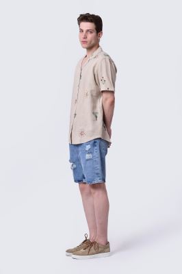 پیراهن آستین کوتاه طرحدار مردانه