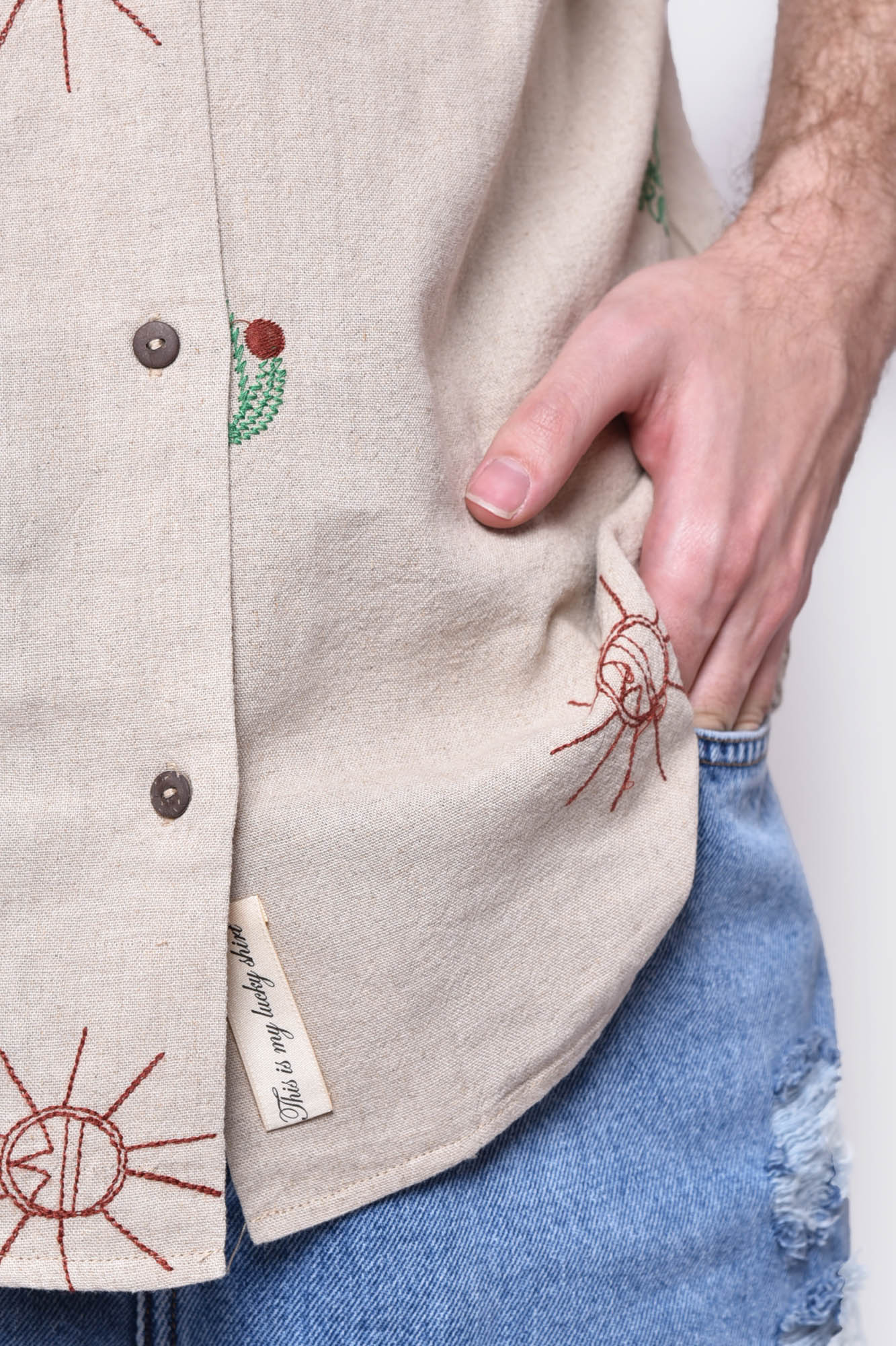 پیراهن آستین کوتاه طرحدار مردانه