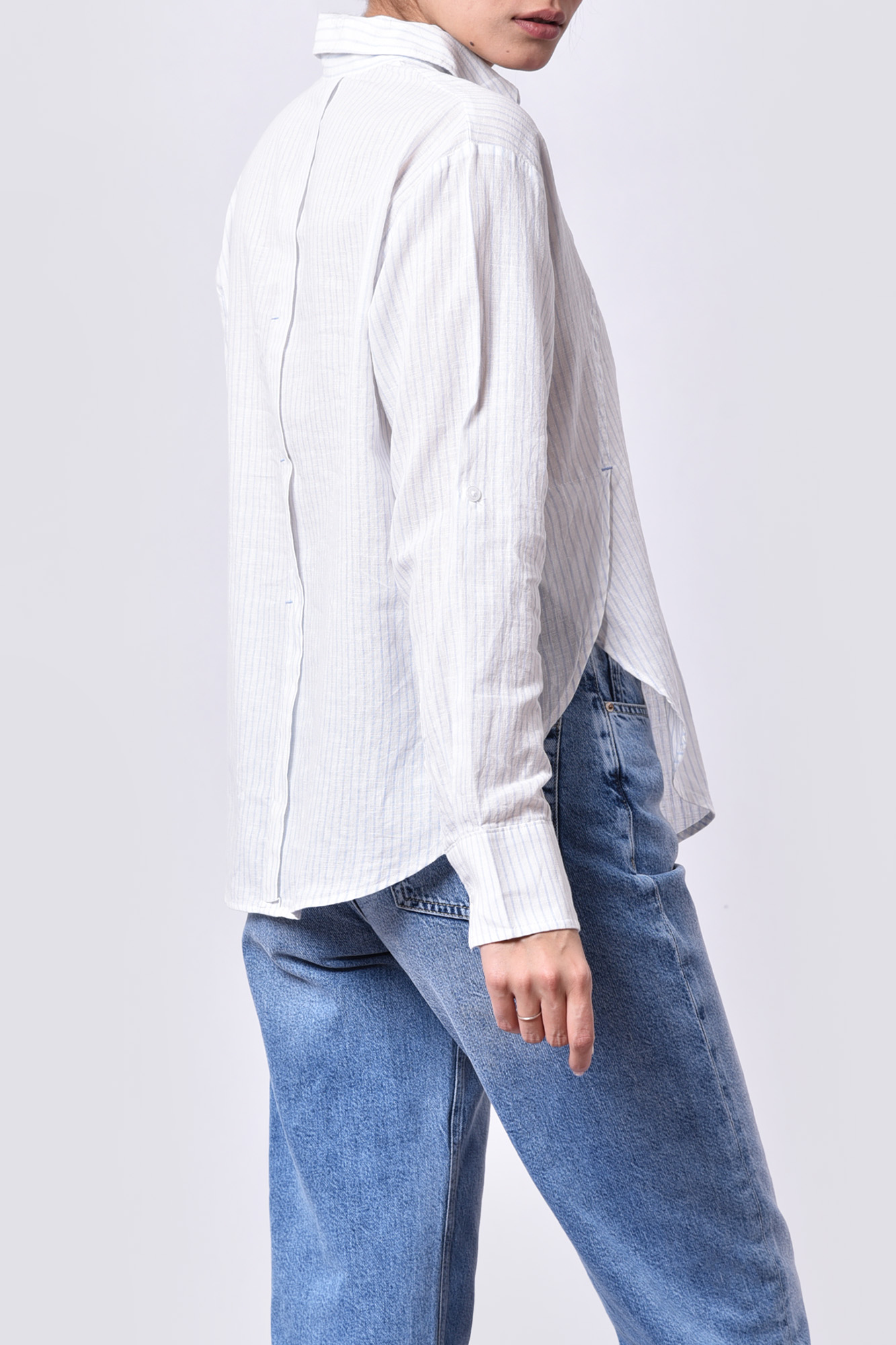 شومیز آستین بلند راه راه زنانه