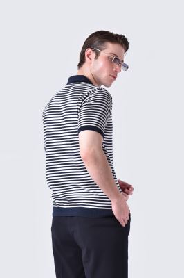 پولوشرت آستین کوتاه راه راه مردانه