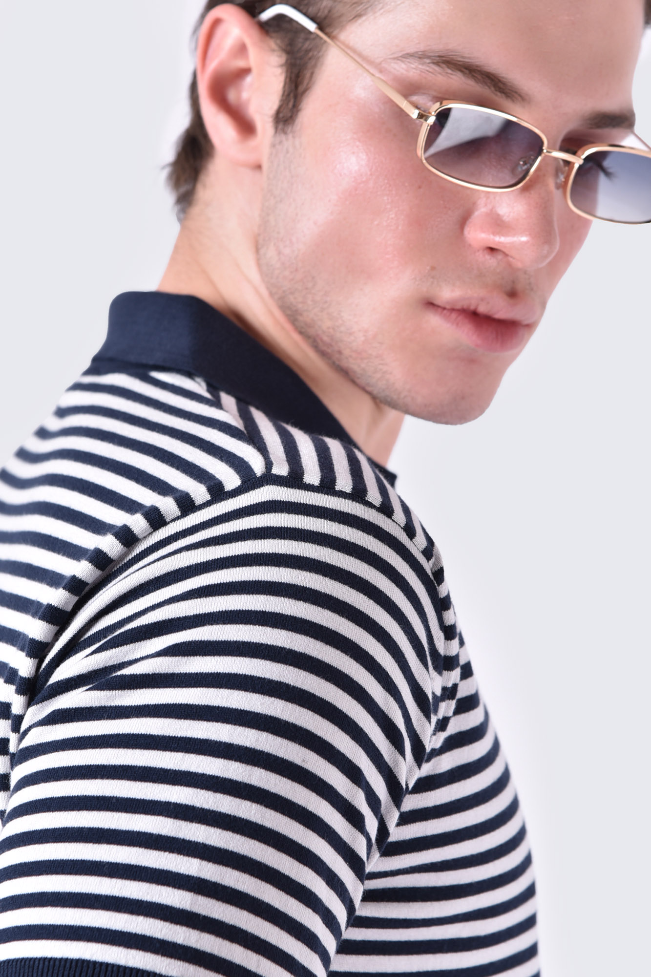 پولوشرت آستین کوتاه راه راه مردانه