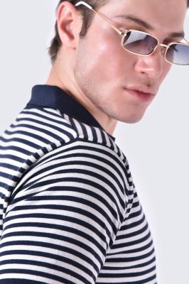 پولوشرت آستین کوتاه راه راه مردانه