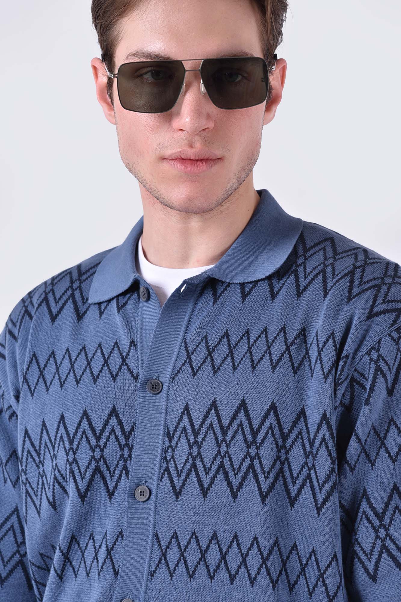 ژاکت بافت طرحدار مردانه