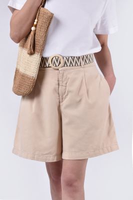 شلوارک کتان ساده زنانه