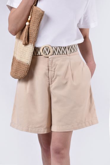 شلوارک کتان ساده زنانه