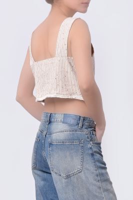 تاپ پیراهنی راه راه زنانه