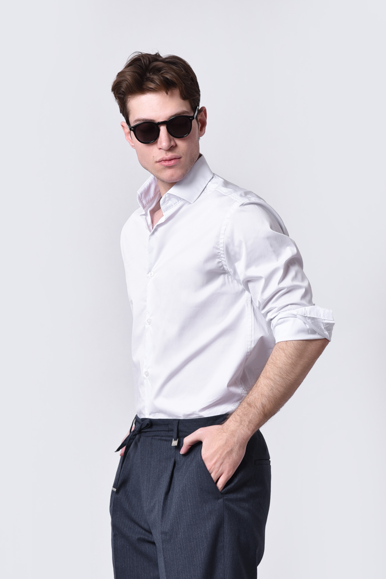 پیراهن آستین بلند ساده مردانه