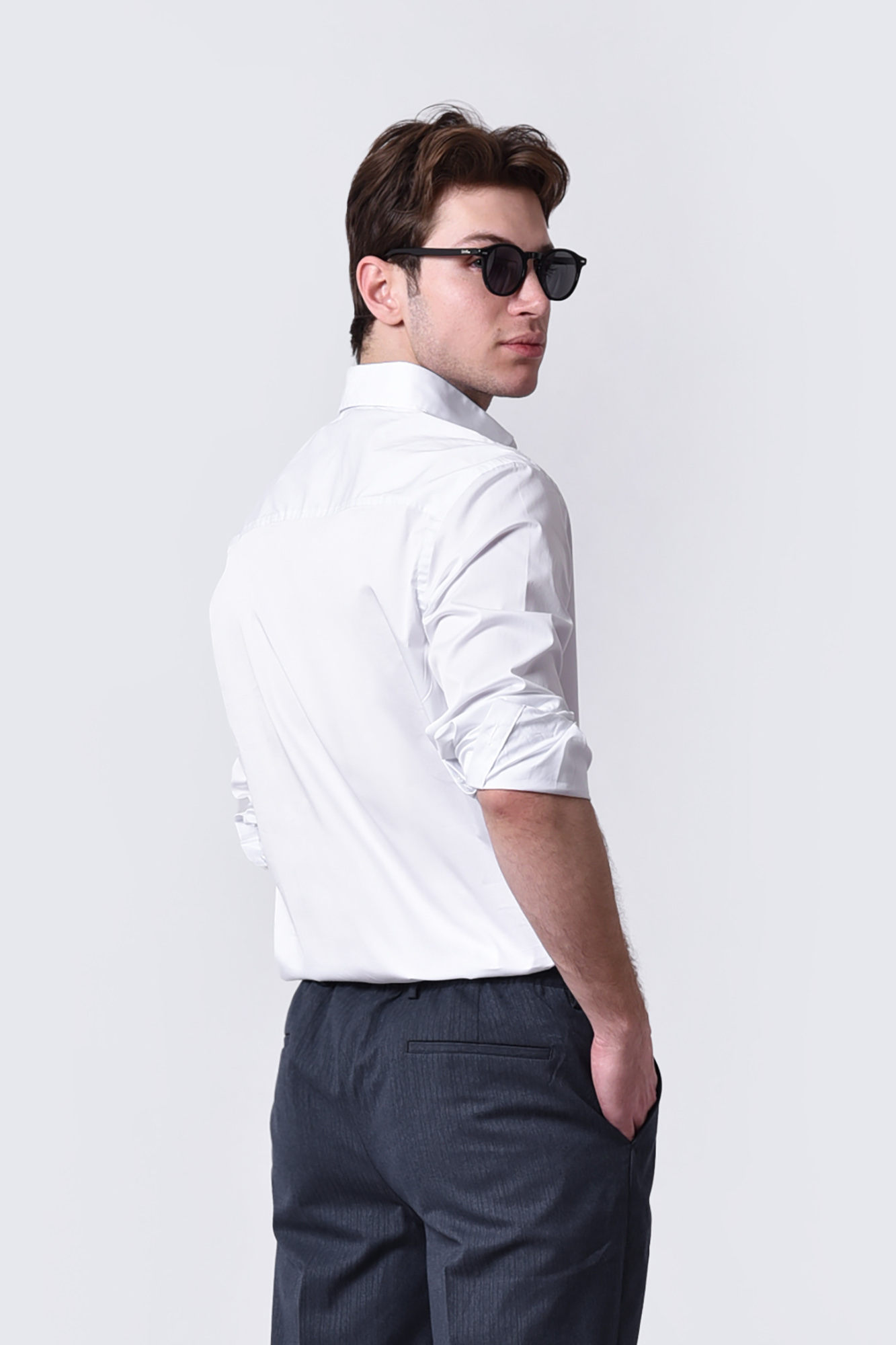 پیراهن آستین بلند ساده مردانه